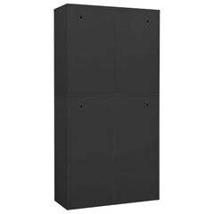 Office Cabinet Anthracite Steel 90x40x180 cm - Durable Storage Solution for Organized Workspace