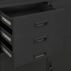 Office Cabinet Anthracite Steel 90x40x180 cm - Durable Storage Solution for Organized Workspace