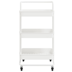 3-Tier Kitchen Trolley White - 42x35x85 cm | Iron and ABS | Kitchen Storage Cart