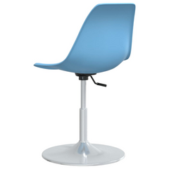 Set of 4 Blue Swivel Dining Chairs – Modern & Comfortable Adjustable PP Seats