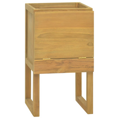 Solid Teak Wood Bathroom Cabinet - Compact, Stylish & Durable Storage Solution