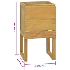 Solid Teak Wood Bathroom Cabinet - Compact, Stylish & Durable Storage Solution