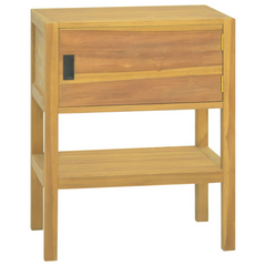 Solid Teak Wood Bathroom Cabinet - 60x40x75 cm | Elegant & Durable Storage Solution