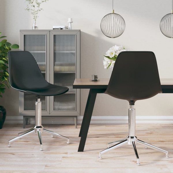 Swivel Dining Chairs 2 pcs Black | Adjustable, Modern Design, Ergonomic & Stylish