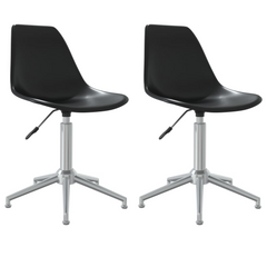 Swivel Dining Chairs 2 pcs Black | Adjustable, Modern Design, Ergonomic & Stylish