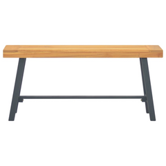 Solid Teak Wood Bench - 110 cm | Sturdy and Weather-Resistant with Vintage Charm