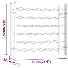 Rack for 36 Bottles - White Metal, Modern Design, High-Quality