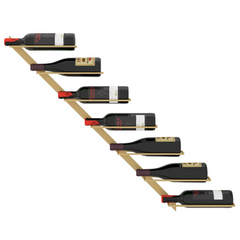 Wall-mounted Wine Rack for 7 Bottles - Gold Metal | Organize & Display Your Wine Collection