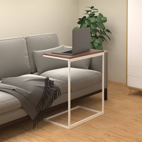 Stylish Side Table | White 55x35x66 cm | Engineered Wood | Perfect for Living Rooms & Bedrooms