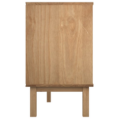 Drawer Cabinet OTTA Brown & White 111x43x73.5cm Solid Wood Pine