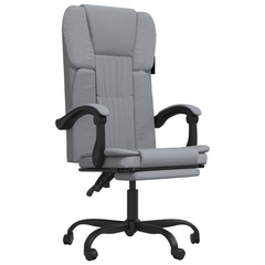 Reclining Office Chair Light Grey Fabric - Comfortable and Stylish