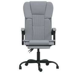 Reclining Office Chair Light Grey Fabric - Comfortable and Stylish