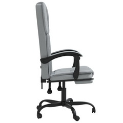 Reclining Office Chair Light Grey Fabric - Comfortable and Stylish