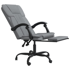 Reclining Office Chair Light Grey Fabric - Comfortable and Stylish