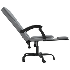 Reclining Office Chair Light Grey Fabric - Comfortable and Stylish