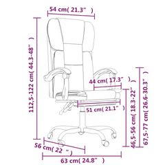 Reclining Office Chair Light Grey Fabric - Comfortable and Stylish