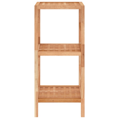 Solid Walnut Wood Bathroom Shelf - 3-Tier Storage, Compact & Stylish 35.5x35.5x79 cm