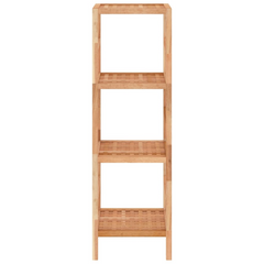 4-Tier Solid Walnut Wood Bathroom Shelf - Elegant and Durable Storage Solution, 35.5x35.5x112.5 cm