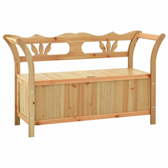 Solid Wood Fir Bench with Storage - 107x45x75.5 cm, Durable and Stylish Entryway Furniture