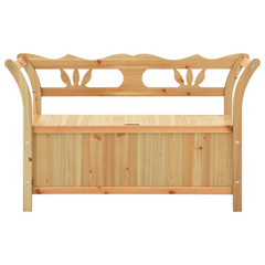 Solid Wood Fir Bench with Storage - 107x45x75.5 cm, Durable and Stylish Entryway Furniture