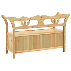 Solid Wood Fir Bench with Storage - 107x45x75.5 cm, Durable and Stylish Entryway Furniture