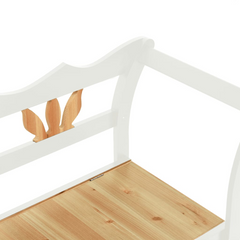 Bench White 107x45x75.5 cm Solid Wood Fir | Ample Storage, Practical Backrest, Durable Material