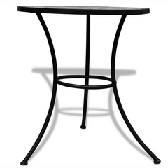 Bistro Table Black and White 60 cm Mosaic – Stylish Outdoor Coffee Table