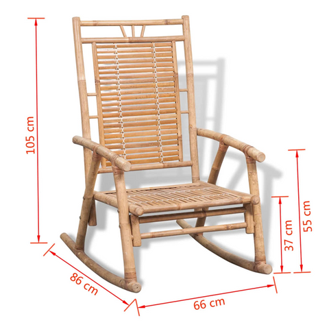 Bamboo Rocking Chair - Elegant & Durable Indoor/Outdoor Relaxation Solution