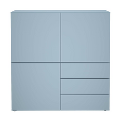 Cabinet with 3 Drawers and 3 Doors 99x31.5x101.2 cm Blue