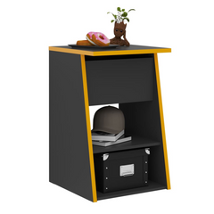 Gaming Side Table - Anthracite, 2 Open Compartments, Modern Design, 49.4x50x77.7 cm