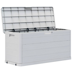 280 L Garden Storage Box - Light Grey | Weather-Resistant, Versatile Outdoor and Indoor Storage Solution