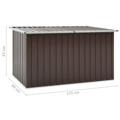 Garden Storage Box - Durable Brown 171x99x93 cm Outdoor Storage Solution