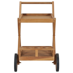 Solid Teak Wood Tea Trolley - Durable, Stylish & Functional