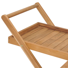 Solid Teak Wood Tea Trolley - Durable, Stylish & Functional