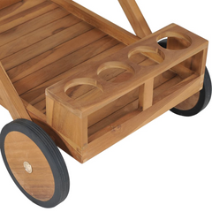 Solid Teak Wood Tea Trolley - Durable, Stylish & Functional