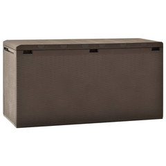 Garden Storage Box - Brown, 114x47x60 cm - Durable & Stylish Outdoor Solution