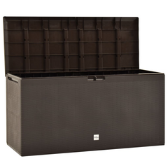 Garden Storage Box - Brown, 114x47x60 cm - Durable & Stylish Outdoor Solution