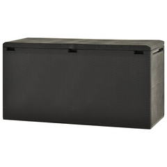 Anthracite Garden Storage Box 114x47x60 cm - Durable Outdoor Solution, 290L Capacity