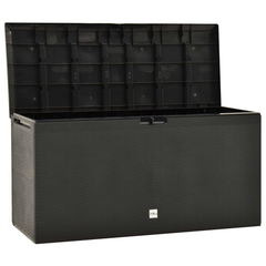 Anthracite Garden Storage Box 114x47x60 cm - Durable Outdoor Solution, 290L Capacity