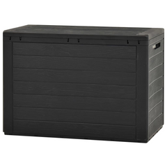 Anthracite Garden Storage Box - 78x44x55 cm | 190L Capacity | Durable & Weather-Resistant Polypropylene