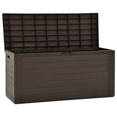 Garden Storage Box Brown 116x44x55 cm - Durable, Weather-Resistant Outdoor Storage Solution