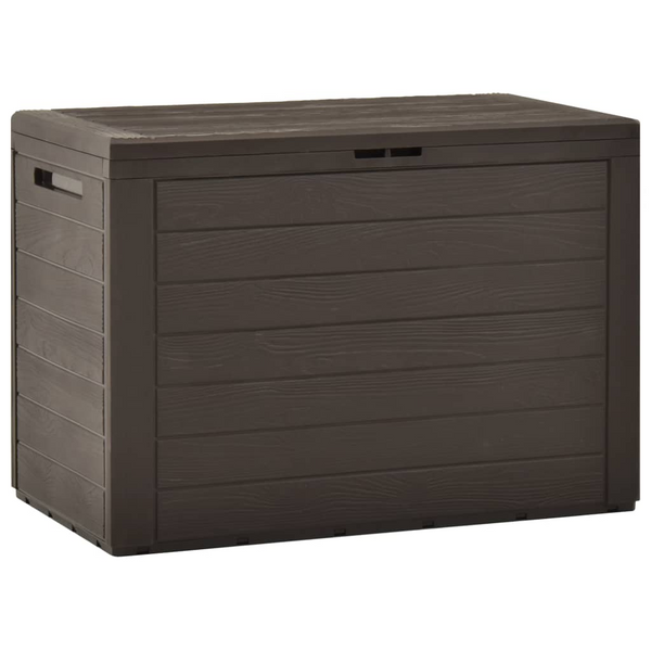 Garden Storage Box Brown 78x44x55 cm - Weather Resistant, 190L Capacity, Versatile Outdoor Storage Solution