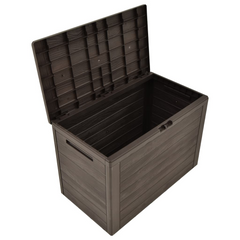 Garden Storage Box Brown 78x44x55 cm - Weather Resistant, 190L Capacity, Versatile Outdoor Storage Solution