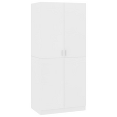 Wardrobe White 80x52x180 cm - Premium Engineered Wood