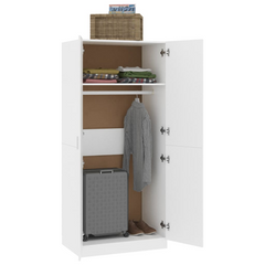 Wardrobe White 80x52x180 cm - Premium Engineered Wood