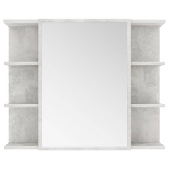 Bathroom Mirror Cabinet Concrete Grey 80x20.5x64 cm Engineered Wood