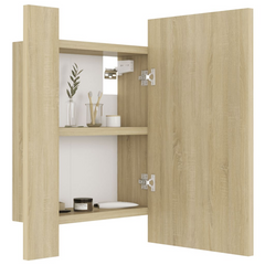 LED Bathroom Mirror Cabinet Sonoma Oak 40x12x45 cm Acrylic