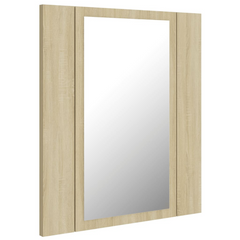 LED Bathroom Mirror Cabinet Sonoma Oak 40x12x45 cm Acrylic