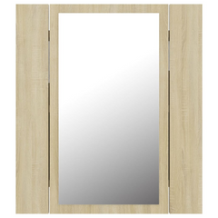 LED Bathroom Mirror Cabinet Sonoma Oak 40x12x45 cm Acrylic