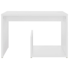 Modern Elegance: White Side Table - Engineered Wood, 59x36x38 cm - Perfect for Living Room or Bedroom